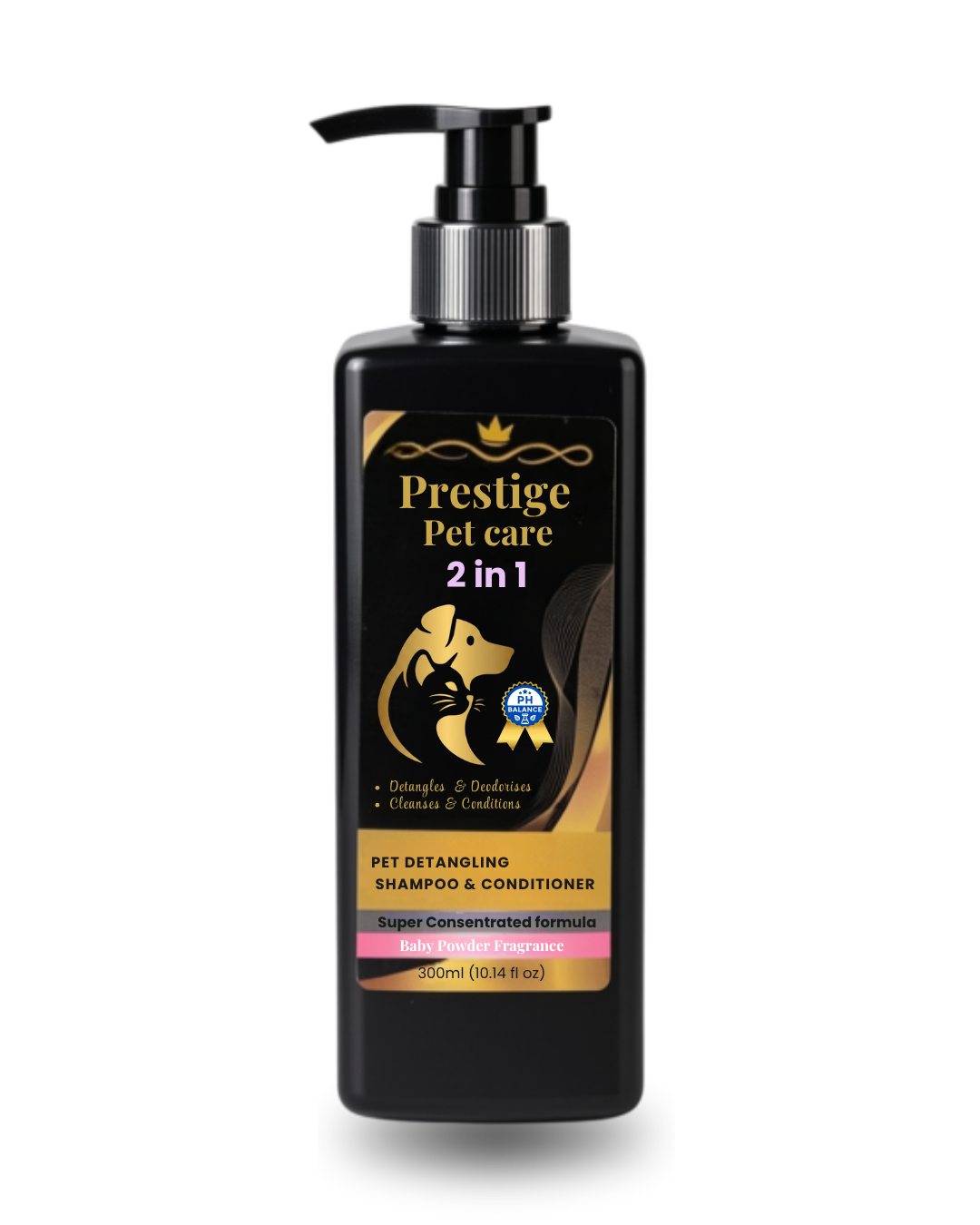 Pet Care 2-in-1 Pet Detangling Shampoo & Conditioner,  experience for a beautifully soft, fresh and manageable coat.